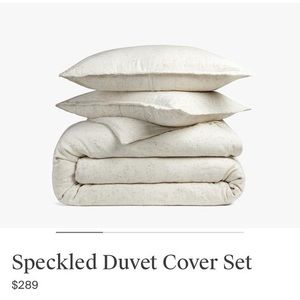 Parachute Speckled King Duvet Set in Ivory